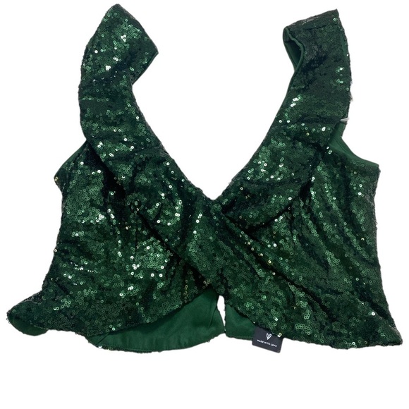 🆕Lulus - Alicia Sequin Ruffled crop top - Picture 6 of 13